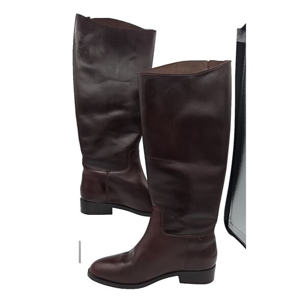 Cole Haan Grand OS Brown Leather Arlington Riding Boots Women's 6.5B tall zip up - Picture 2 of 8